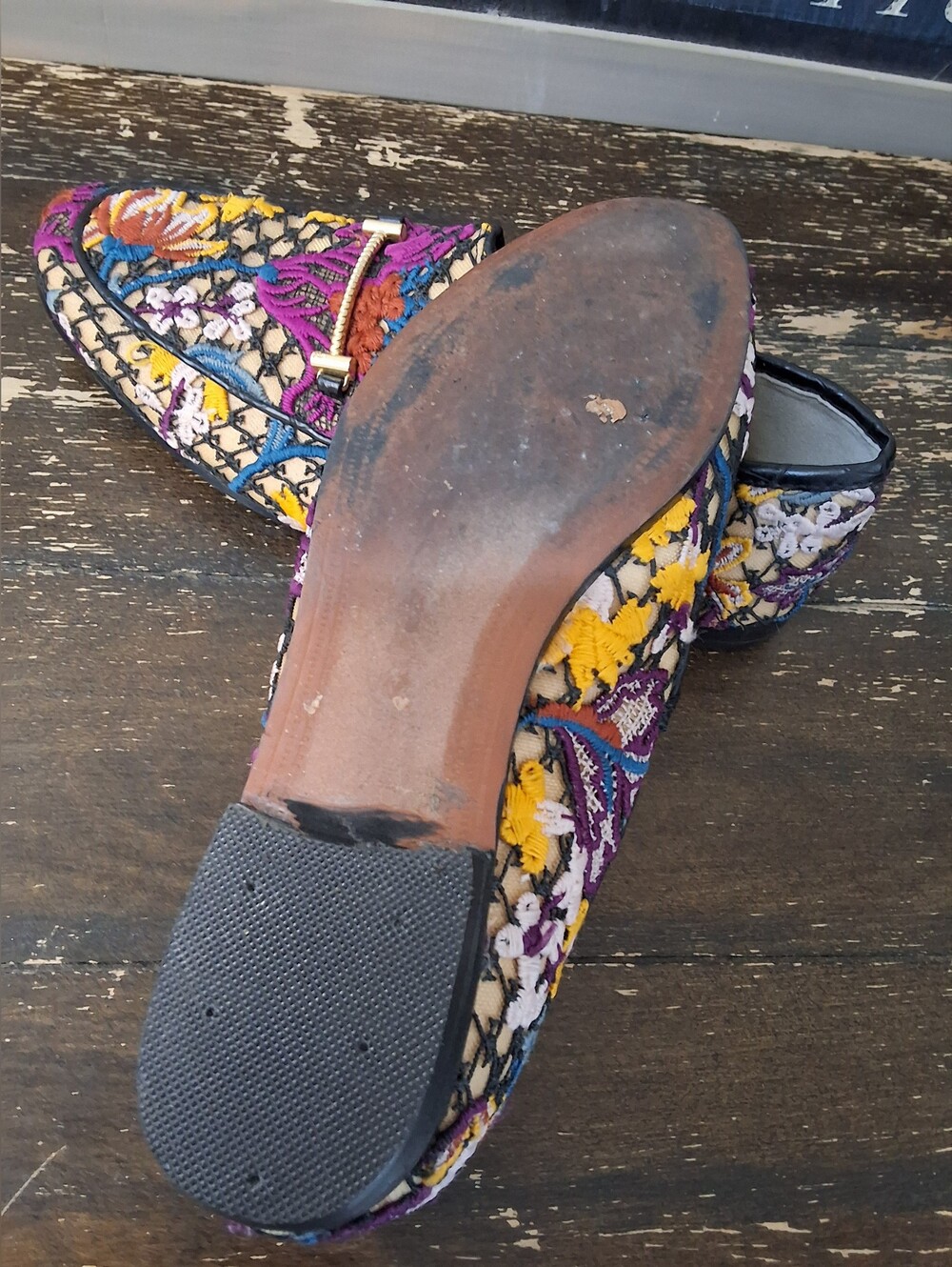 Sam Edelman Multicolor Floral Embroidered Loafers - Picture 2 of 6